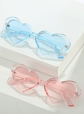 糖果色墨镜爱心欧美桃心