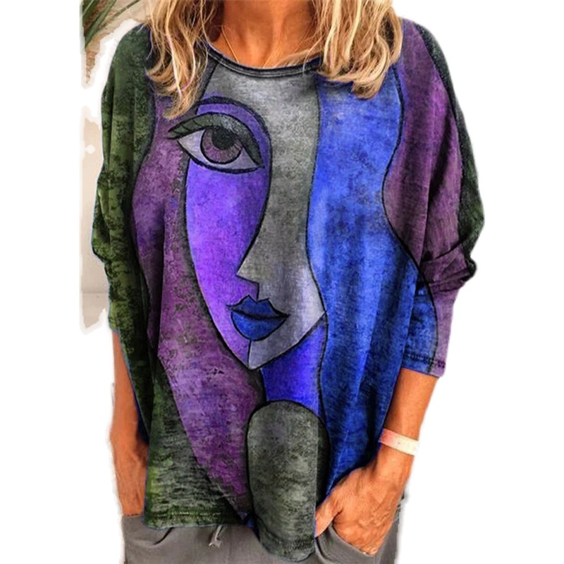 2023 Plus size Autumn women tops loose ladies T-shirt S-5XL - 图3