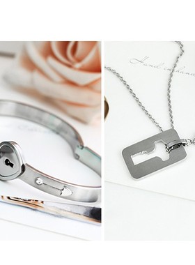 情侣配饰钥匙手环礼物学生同心锁