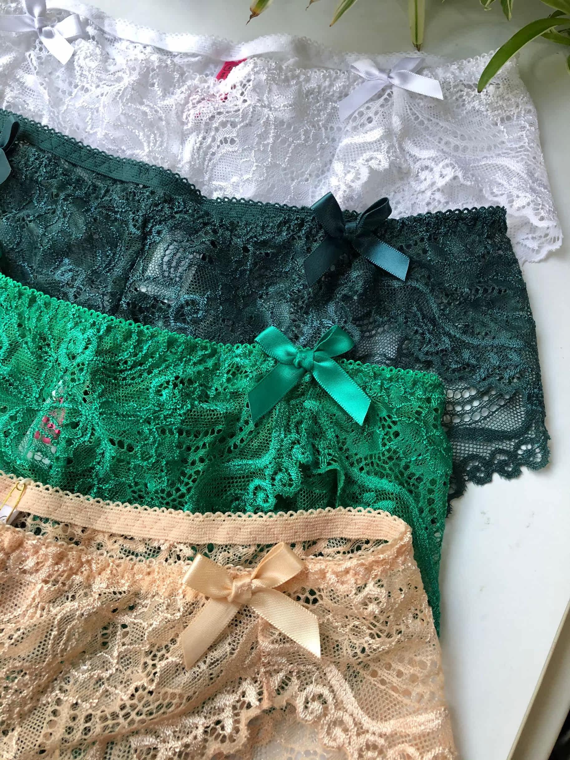 韩国正品新款现货ullala绿色蕾丝男女内裤弹力舒适提臀三角裤情侣,淘宝优惠券,粉丝福利购,淘宝优惠卷