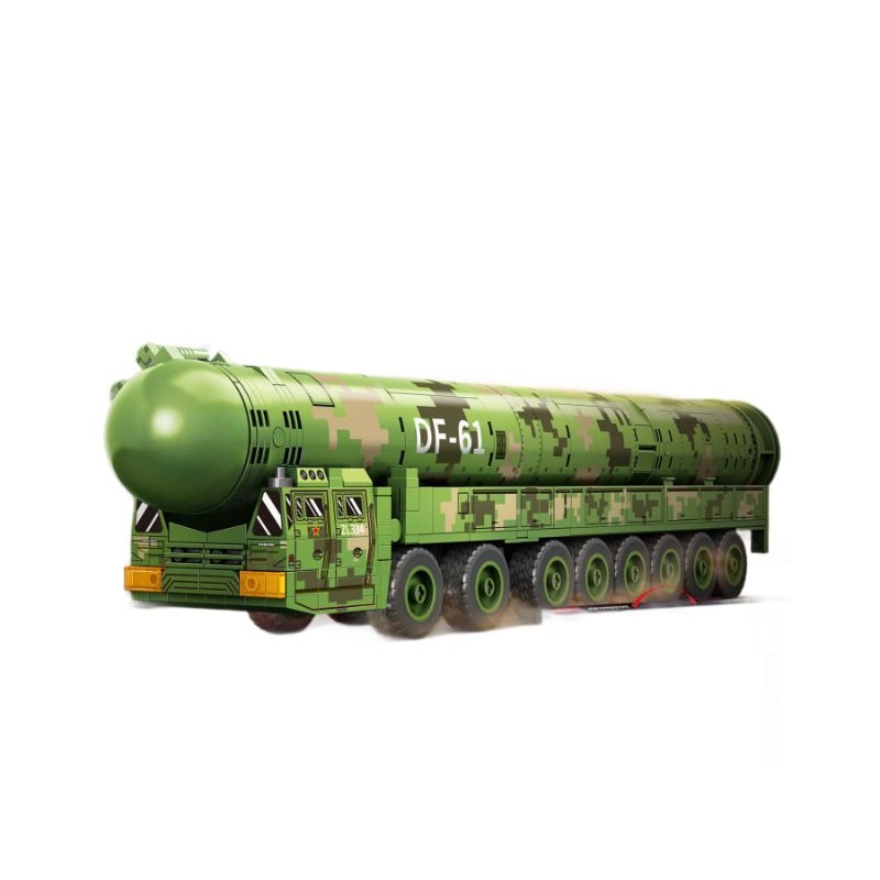 森宝东风61洲际弹道导弹车模型摆件男孩军事拼装积木普通塑料积木,淘宝优惠券,粉丝福利购,淘宝优惠卷