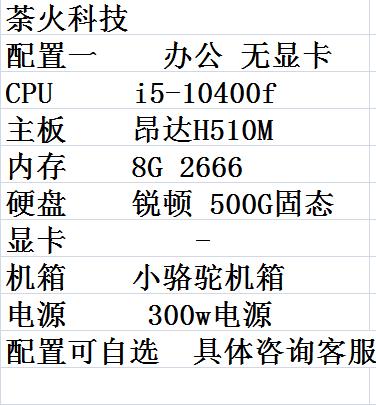 酷睿I5 10400f 12400f电脑办公吃鸡游戏主机台式GTX3060/3050显卡-图3