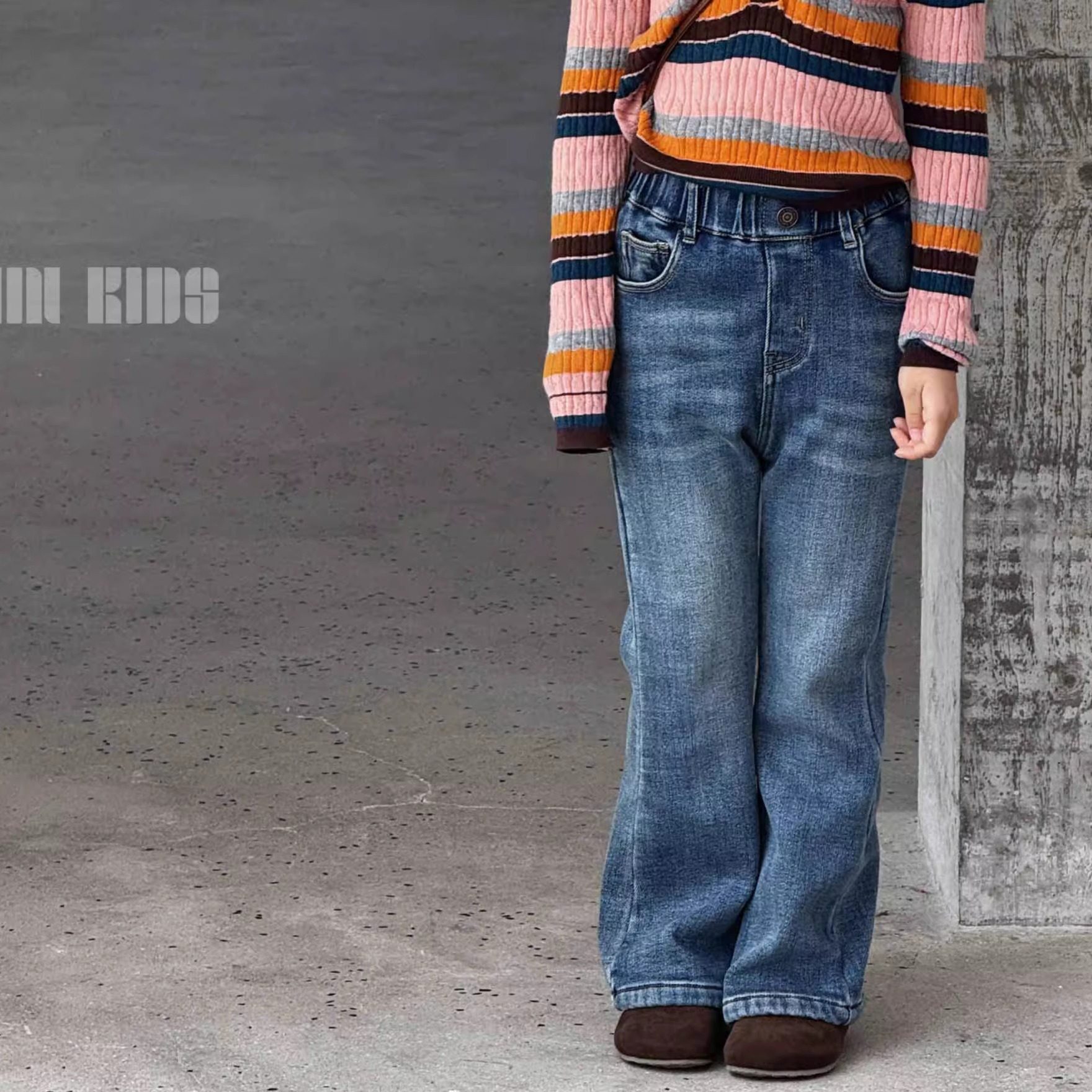 嗒囜【经典不出错】加绒儿童秋冬装水洗宽松直筒牛仔裤童装女童裤,淘宝优惠券,粉丝福利购,淘宝优惠卷
