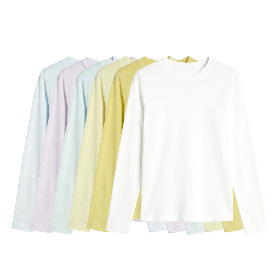 嗒囜【植物纤维】棉+莱赛尔混纺｜柔滑透气清爽垂顺女童春长袖T恤,淘宝优惠券,粉丝福利购,淘宝优惠卷