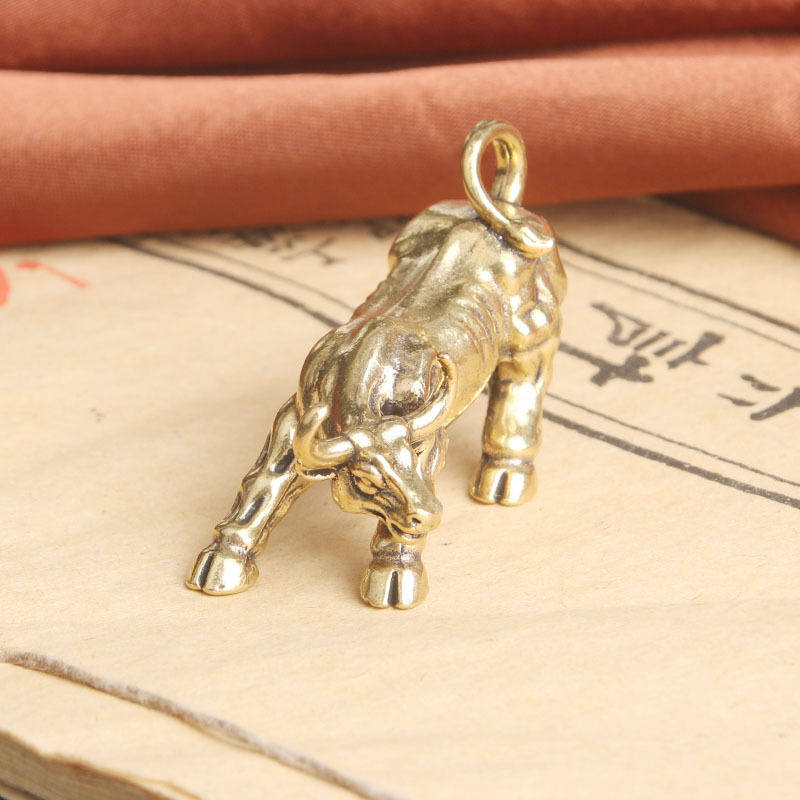 纯黄铜华尔街小斗牛实心十二生肖牛气冲天装饰茶宠桌面工艺品摆件,淘宝优惠券,粉丝福利购,淘宝优惠卷