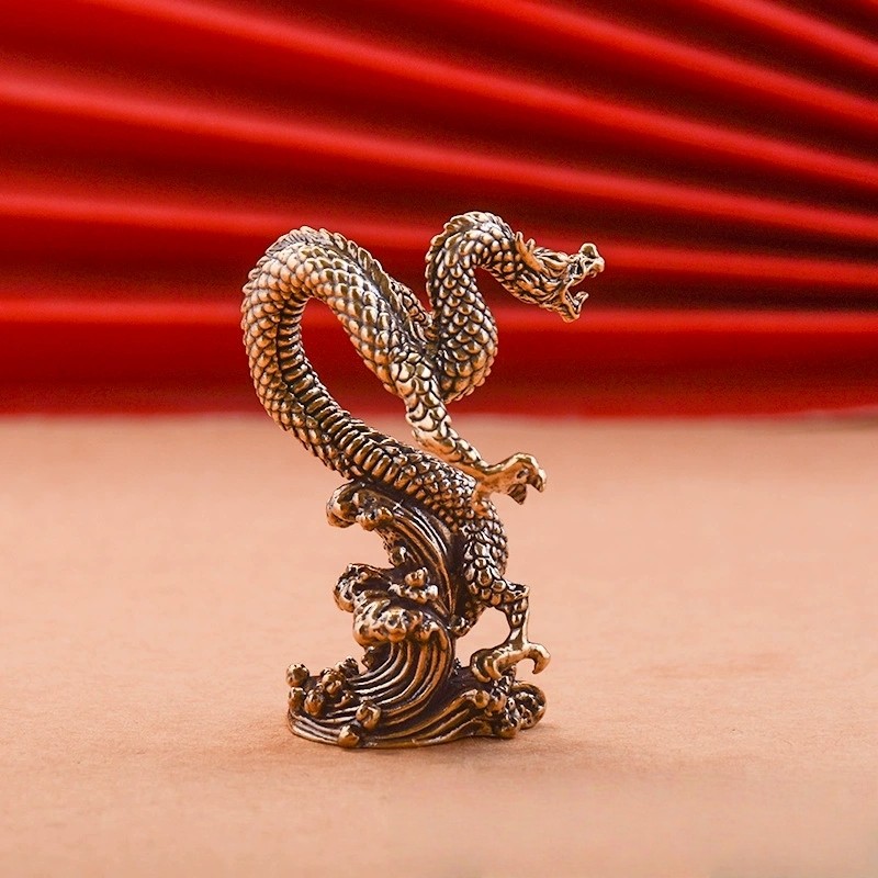 黄铜龙十二生肖龙摆件茶宠把玩件庭院办公桌摆件龙行天下龙腾四海,淘宝优惠券,粉丝福利购,淘宝优惠卷