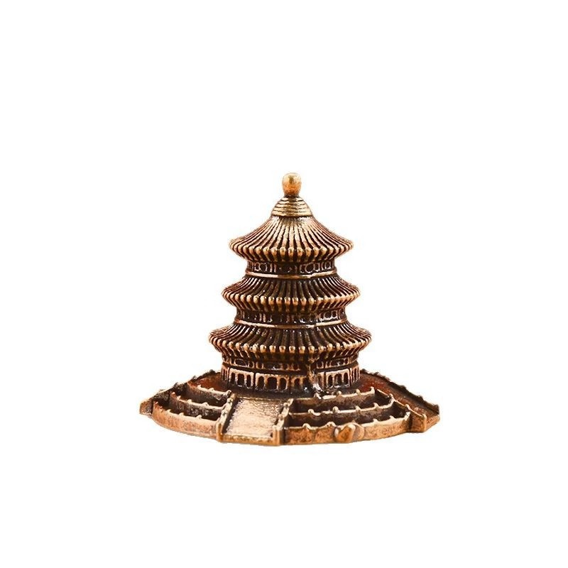 黄铜天坛复古家居装饰品办公桌茶宠假山造景创意迷你小茶宠小摆件,淘宝优惠券,粉丝福利购,淘宝优惠卷