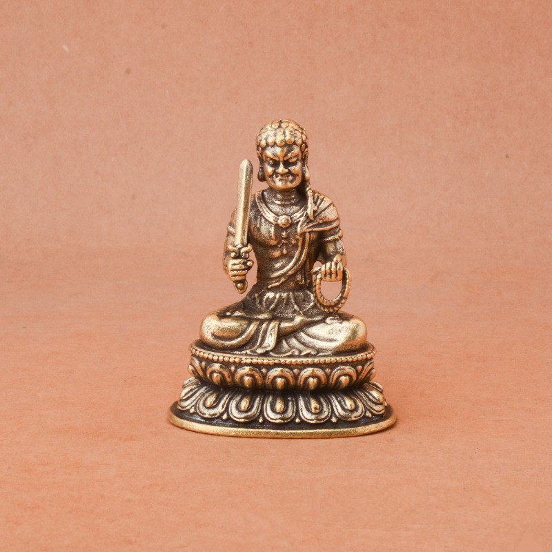 纯黄铜复古不动明王佛像摆件铜雕工艺品书桌办公桌装饰摆件,淘宝优惠券,粉丝福利购,淘宝优惠卷