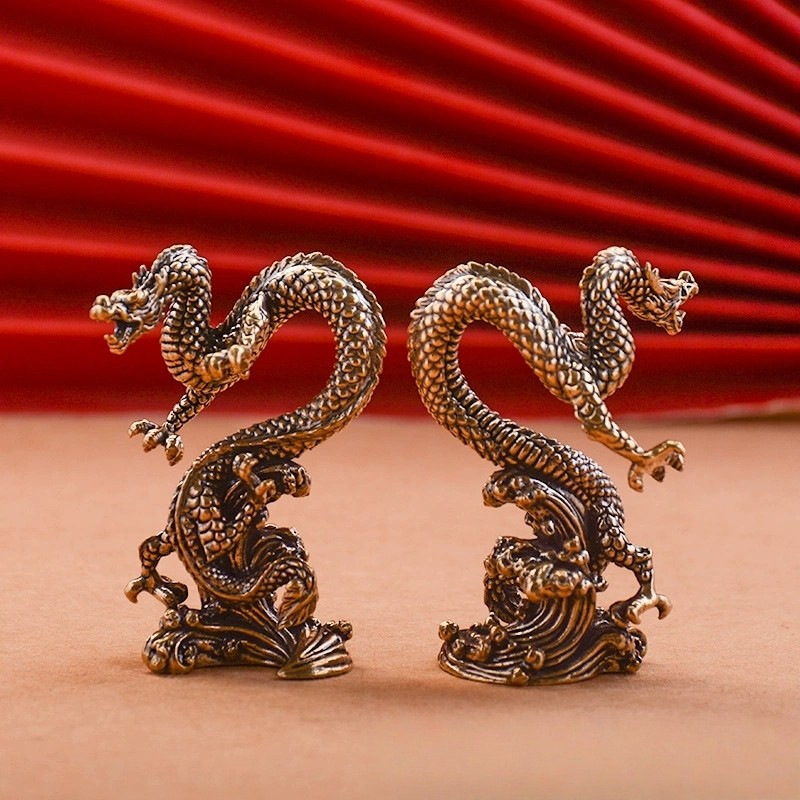 黄铜龙十二生肖龙摆件茶宠把玩件庭院办公桌摆件龙行天下龙腾四海,淘宝优惠券,粉丝福利购,淘宝优惠卷