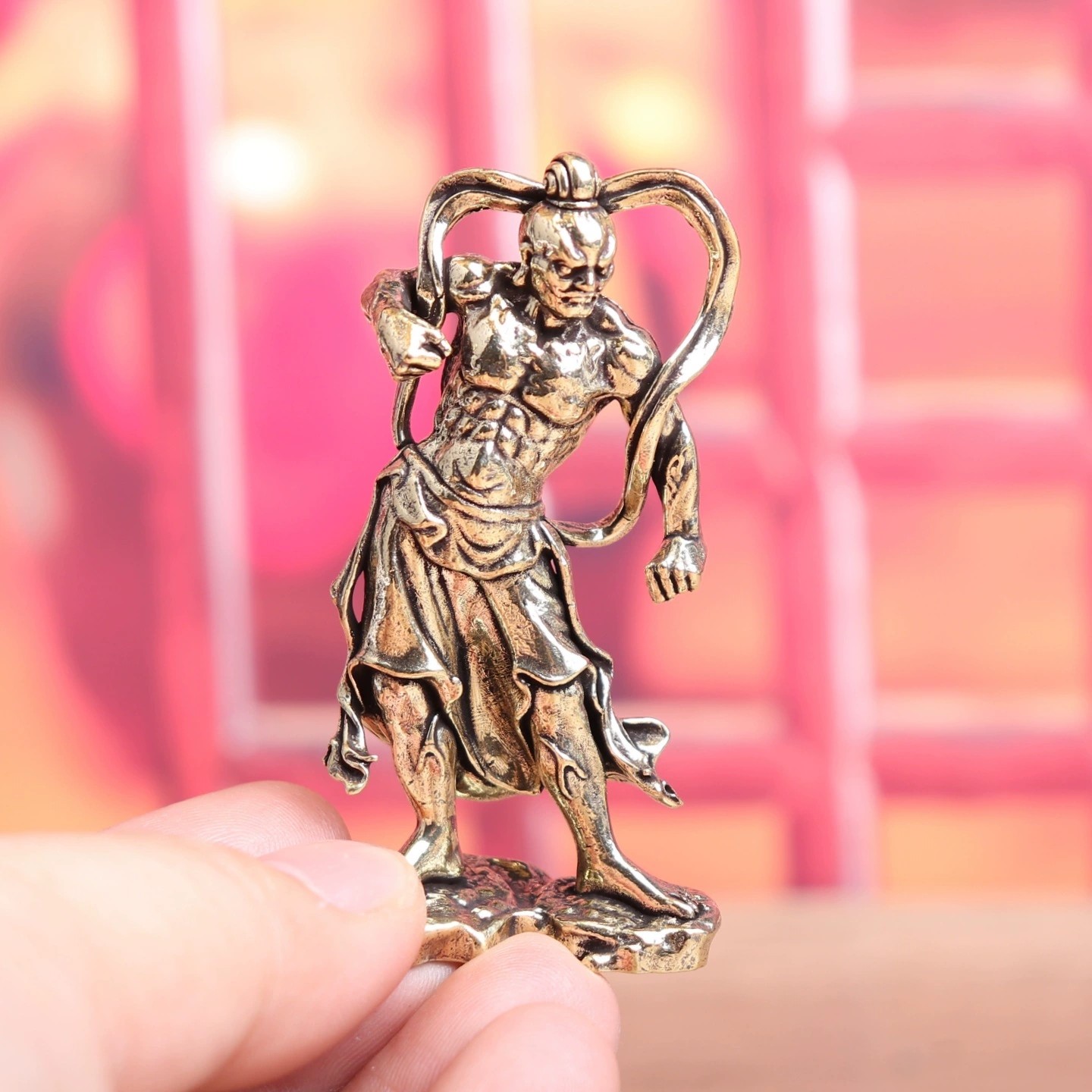 纯黄铜哼哈二将门神复古实心老物件居家装饰桌面茶宠工艺品铜摆件,淘宝优惠券,粉丝福利购,淘宝优惠卷