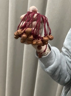 桃篮红手工编织红绳手链核桃形状情侣个性气质简约秋冬新款手链女