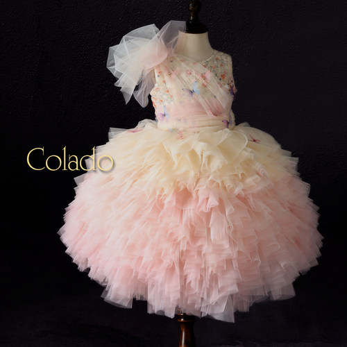 Colado扣诺高端定制女童绝美走秀礼服儿童轻奢花童小主持人公主裙 - 图2