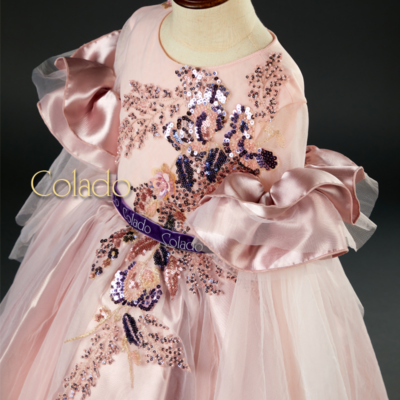 Colado扣诺女童高端礼服2022婚礼花童公主裙模特走秀钢琴儿童礼服