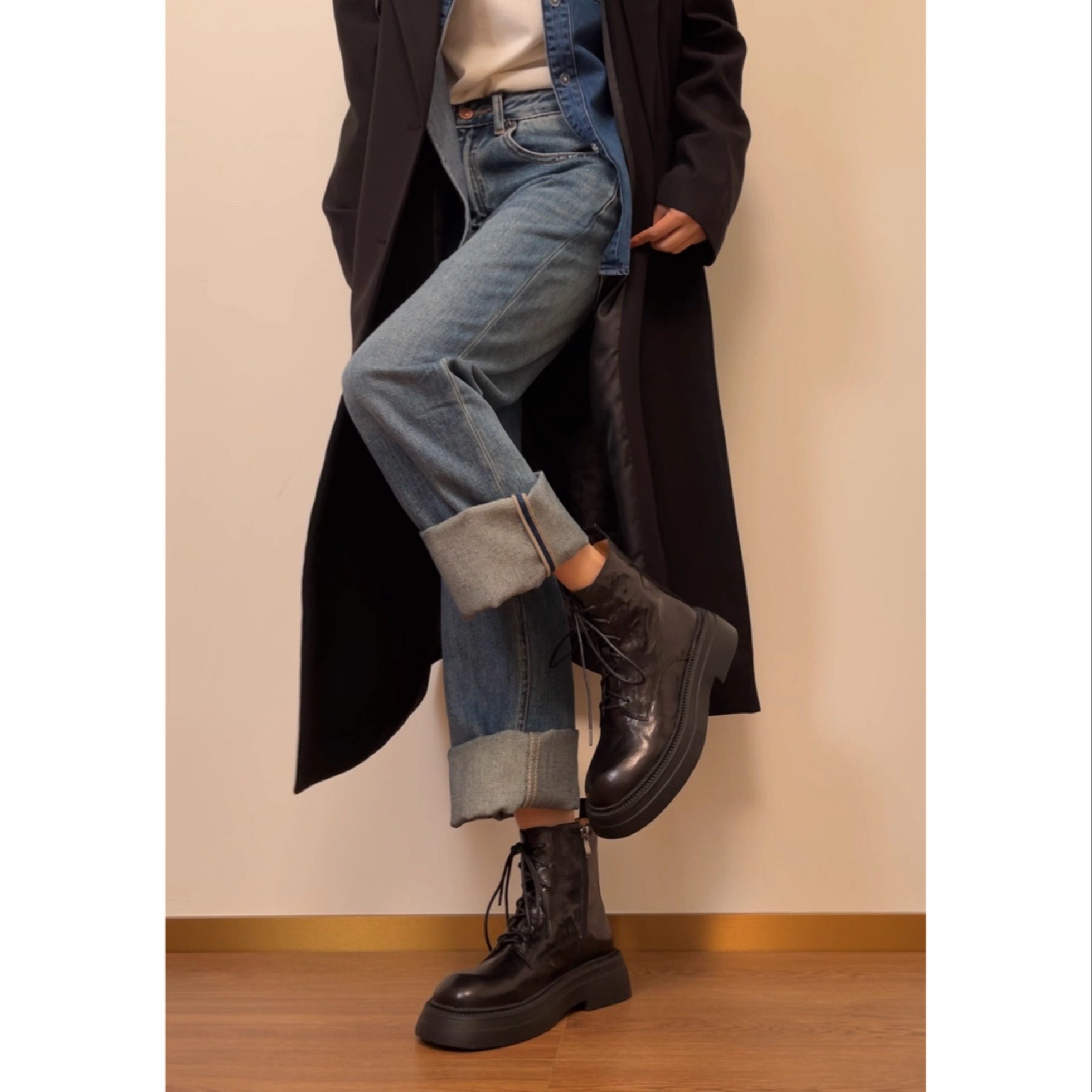 34-42头层羊皮马丁靴！高质感手抓纹复古工艺秋冬显瘦厚底马丁靴,淘宝优惠券,粉丝福利购,淘宝优惠卷