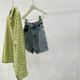 ໂສ້ງຂາສັ້ນ denim ທີ່ລ້າງອອກແບບ Retro ສີເຂັ້ມ ແລະ ອ່ອນໆ ສຳລັບແມ່ຍິງລະດູຮ້ອນ ແອວສູງ ແອວແມວ ຮອຍທພບມີຂົນແຂບກະທັດຮັດ ໂສ້ງຂາຮ້ອນ