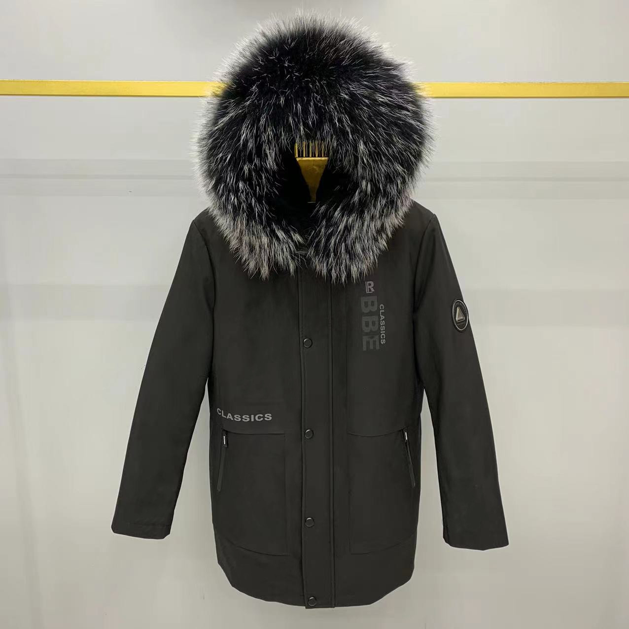 新款派克服男商务休闲连帽皮草外套獭兔内胆可拆卸外壳皮毛一体冬,淘宝优惠券,粉丝福利购,淘宝优惠卷