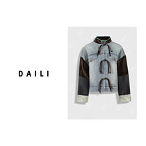 (Hukhuu Special Share) Delli New Fashion National Wind 100 Hitch Casual Denim Jacket DL2401018