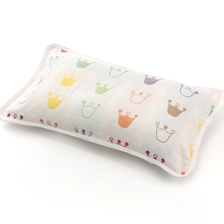 儿童枕套三层纯棉纱布夏季透气枕头套小号柔软吸汗婴儿枕套25x40 - 图0