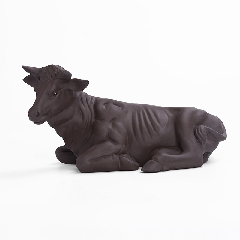 紫砂牛摆件大号茶宠雕塑精品手工茶玩名家创意茶具配件老牛招财运,淘宝优惠券,粉丝福利购,淘宝优惠卷