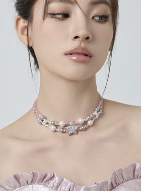 Starfire仿珍珠女锁骨链