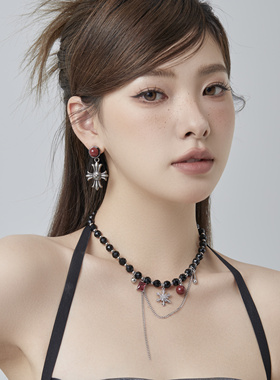 Starfire铜合金复古女锁骨链