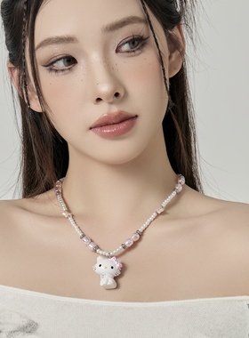 原创Hellokitty猫锁骨链