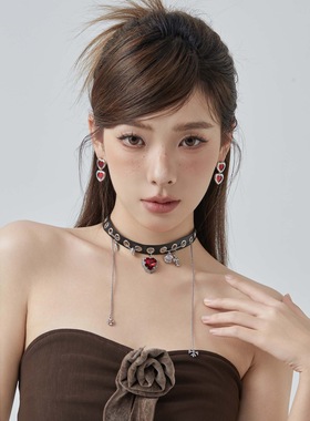 Starfire皮革女复古锁骨链