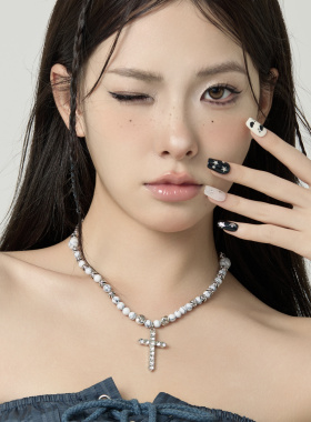 高级感情侣款十字架吊坠松石男