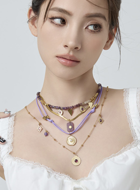 Starfire天然石小众女锁骨链