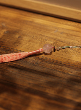生姜粉晶大珠流苏挂饰