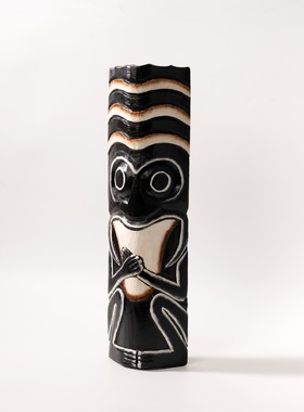 以手造物。非洲人脸诧寂风中古风摆件酒店民宿样板房软装装饰品