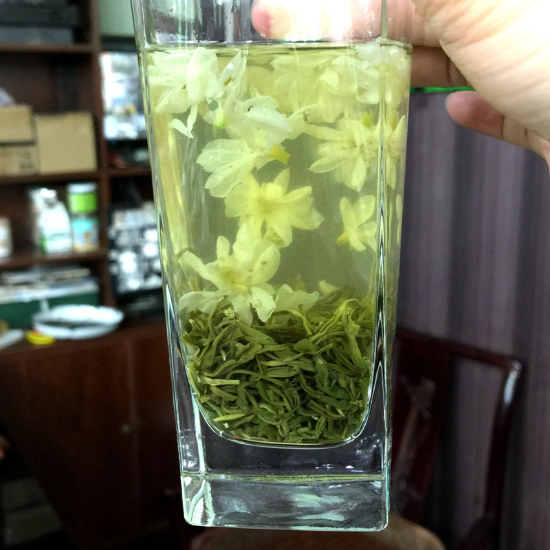 茉莉花茶2024新茶四川飘雪花茶花毛峰浓香特级散装耐泡茶叶500g-图2