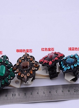 欧美风饰品绿色弹力戒指