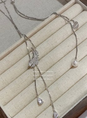 满钻锆石长款蝴蝶花朵服饰配件