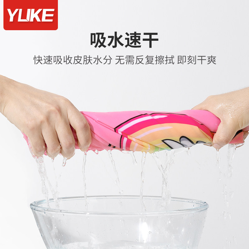 儿童游泳浴巾斗篷带帽吸水速干浴袍 依帝企运动户外浴巾/吸水巾