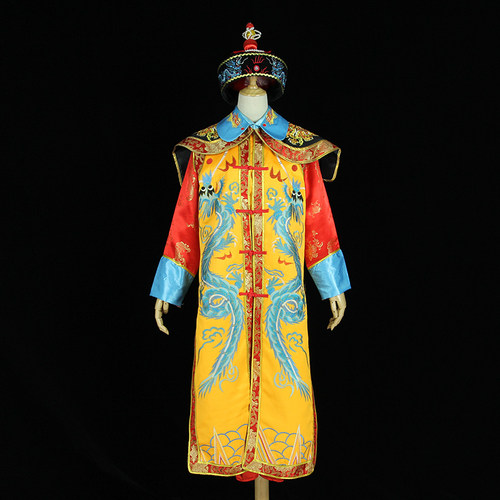 清朝皇帝服装皇上格格清朝皇后装龙袍万圣节演出服出租出售包邮 - 图1