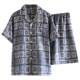 ຊຸດນອນ plaid gauze ຝ້າຍຍ້ອມຜູ້ຊາຍ