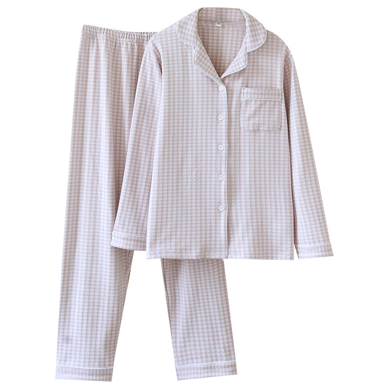 Delong Japanese Unprinted Style Couple Pajamas