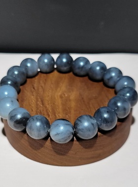 新疆的猫C121802 49.8克，油乎乎高脂粉青花籽料圆珠手串