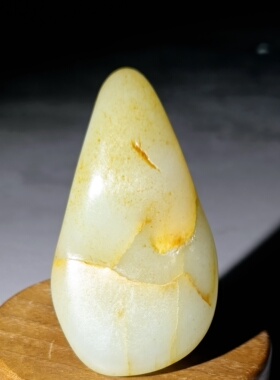 W031602新疆的猫122.55克糯性爆棚的高密钢板料质黄白种手把籽