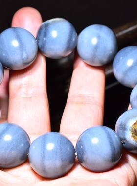 新疆的猫SBH106 148克，11粒20mm特油特细的青花籽料圆珠手链