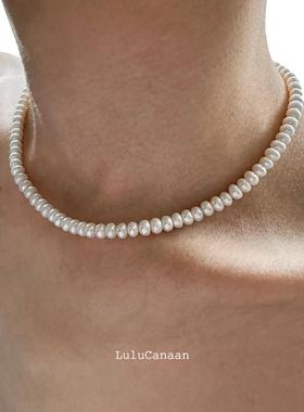 天然淡水珍珠锁骨链中性基础款