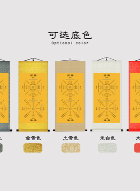 太极八卦图挂画先天后台八卦卷轴