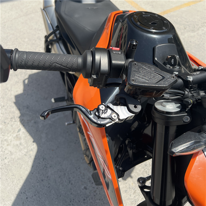 适用摩托车 DUKE 790 ADV790改装短款两指竞技刹车牛角离合杆手把 - 图2