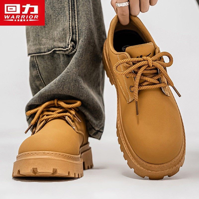 回力男鞋2025秋季新款男士大头皮鞋休闲德训鞋防臭潮流英伦工装鞋,淘宝优惠券,粉丝福利购,淘宝优惠卷