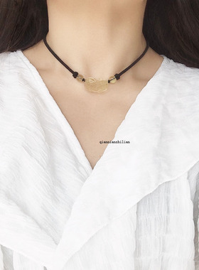 黄水晶貔貅项链小众招财吊坠