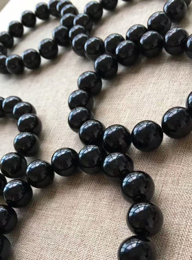 招财正品天然黑碧玺手链