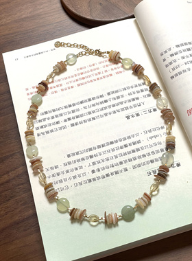 【一起出海一起上岸】原创设计师水晶项链黄水晶葡萄石度假旅游