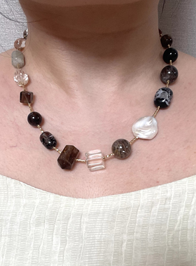 【琳琅梵宝】多款！原创设计师项链天然水晶黑发晶闪灵茶晶西柚粉