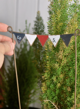 花盆小装饰品日系ins风三角旗插